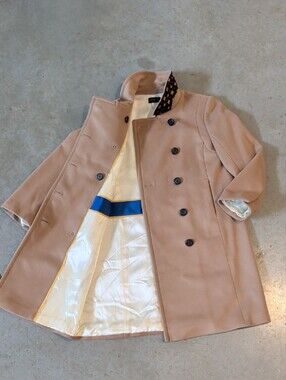 J.Crew Cream Wool Trench Coat